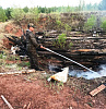 Добровольцы ликвидировали пожар в поселке Речушка Нижнеилимского района